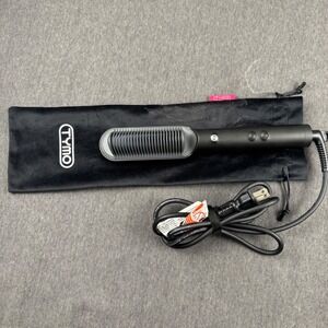 TYMO RING Hair‎ Straightener Brush Black Pink Ionic Straightening Comb 5 Heat
